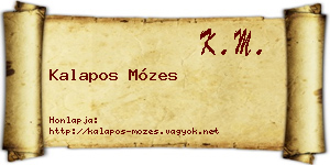 Kalapos Mózes névjegykártya